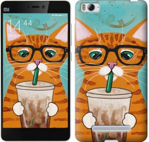 Чехол Зеленоглазый кот в очках для Xiaomi Mi 4i