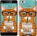 Чохол Зеленоокий кіт в окулярах на Xiaomi Mi4i