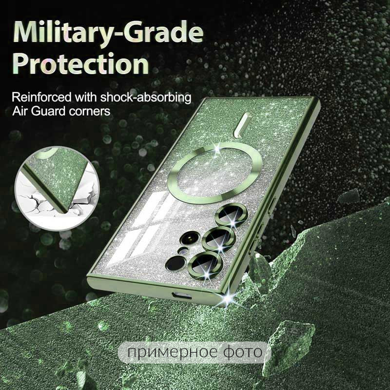 Фото TPU чохол Delight case with Magnetic Safe з захисними лінзами на камеру на Samsung Galaxy S21 (Зелений / Green) в маназині vchehle.ua