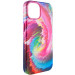 Фото Шкіряний чохол Colour Splash with Magnetic Safe на Apple iPhone 13 (6.1") (Pink / Blue) на vchehle.ua