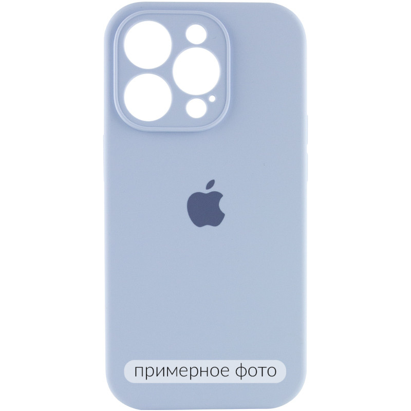 Чехол Silicone Case Full Camera Protective (AA) для Apple iPhone 16 (6.1") (Голубой / Lilac Blue)