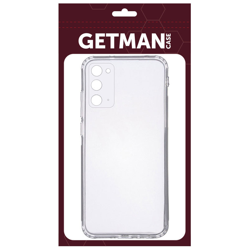 Фото TPU чехол GETMAN Clear 1,0 mm для Samsung Galaxy Note 20 (Бесцветный (прозрачный)) на vchehle.ua