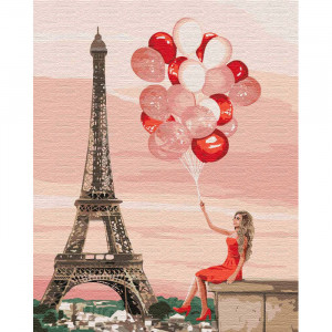 Картина за номерами. "Червоні фарби Парижа" 40*50см KHO4757 (Різнобарвний)