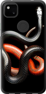 

Чохол Червоно-чорна змія на чорному тлі на Google Pixel 4A 1685317