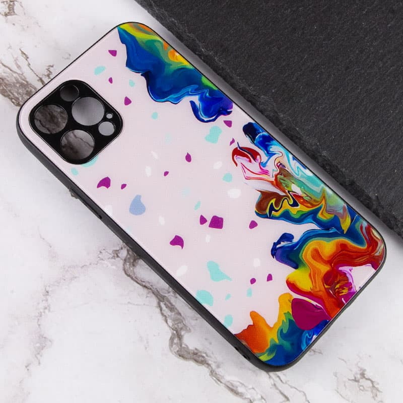 Фото TPU+Glass чохол Diversity на Apple iPhone 12 Pro (6.1") (Stains multicolored) в маназині vchehle.ua
