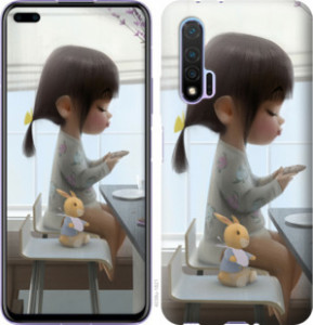 Чехол Милая девочка с зайчиком для Huawei Nova 6
