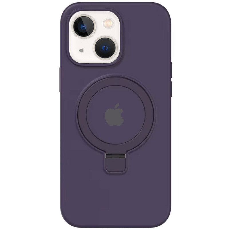 Чохол Silicone Case Full Protective with Ring на Apple iPhone 13 / 14 (6.1") (Purple)