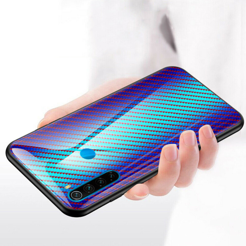 

TPU+Glass чехол Twist для Xiaomi Redmi Note 8 (Голубой) 769535