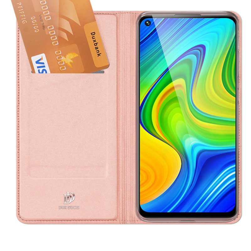 Чехол-книжка Dux Ducis с карманом для визиток для Xiaomi Mi 10T / Mi 10T Pro (Rose Gold) в магазине vchehle.ua