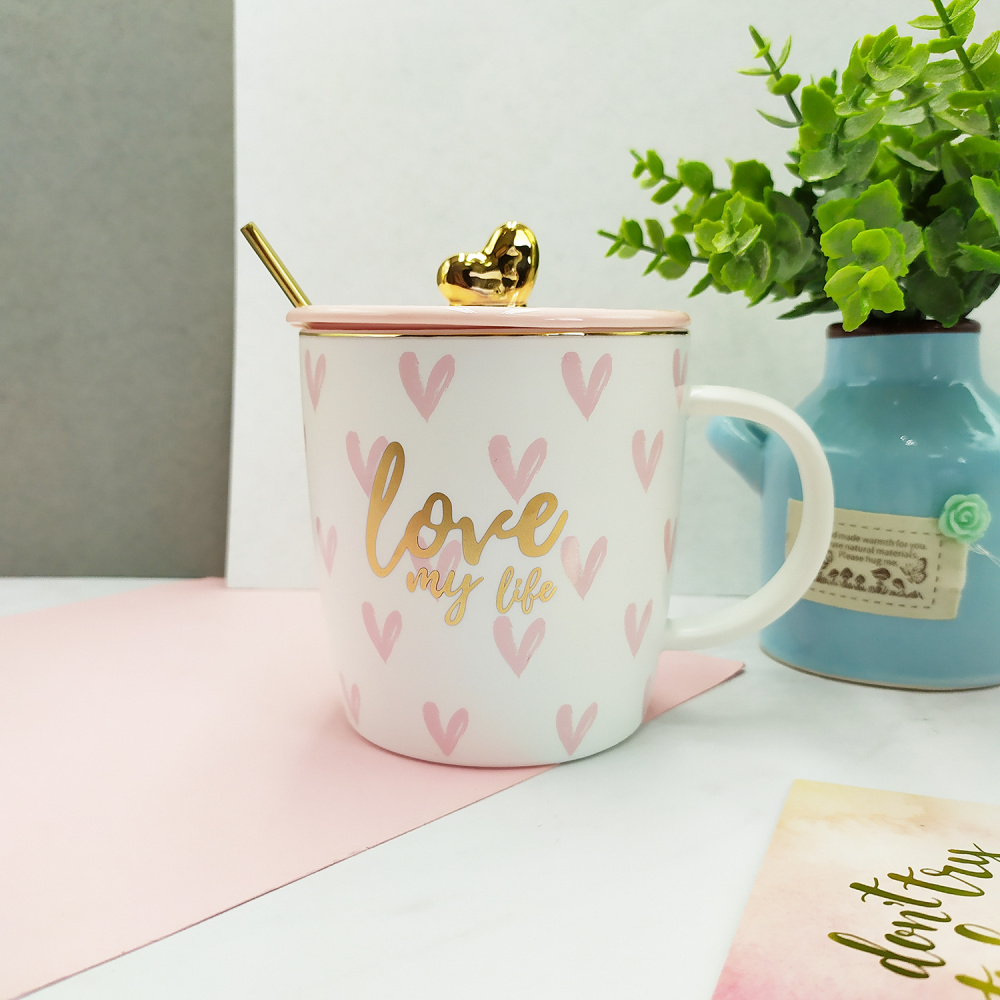 Керамическая чашка Lovely Hearts (04)
