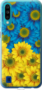 Чехол Жёлто-голубые цветы для ZTE Blade A7 2020