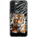 TPU+PC чехол TakiTaki Magic glow для Samsung Galaxy S21 FE (Tiger on the ground / Black)