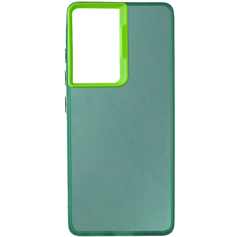 TPU+PC чохол Magic glow with protective edge на Samsung Galaxy S21 Ultra (Green)