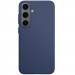 Кожаный чехол Leather Case (AAA) для Samsung Galaxy S25 (Dark Blue)