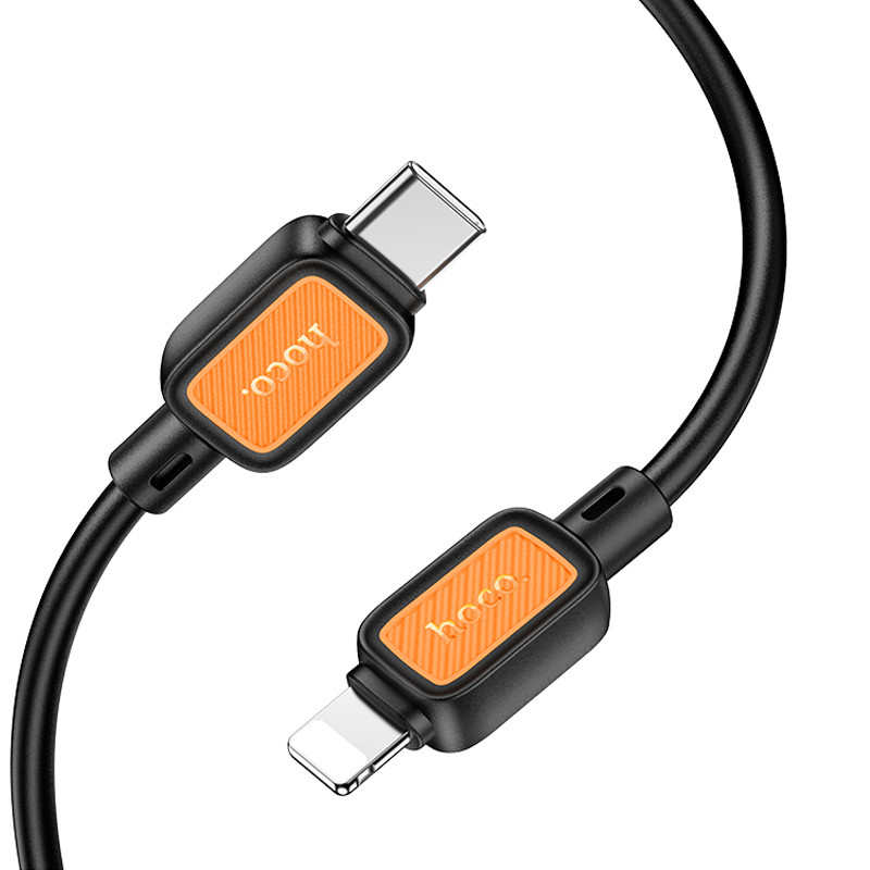 Фото Дата кабель Hoco X108 Benefit 27W Type-C to Lightning (1m) (Black) на vchehle.ua