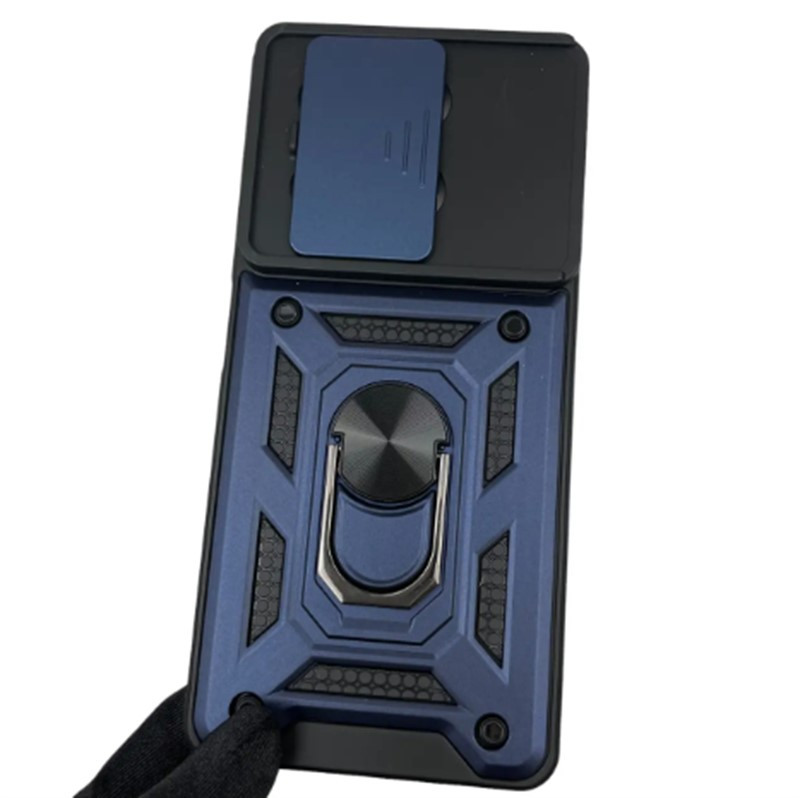 Фото Ударостійкий чохол Camshield Serge Ring на Xiaomi Redmi Note 13 5G (Синій) на vchehle.ua