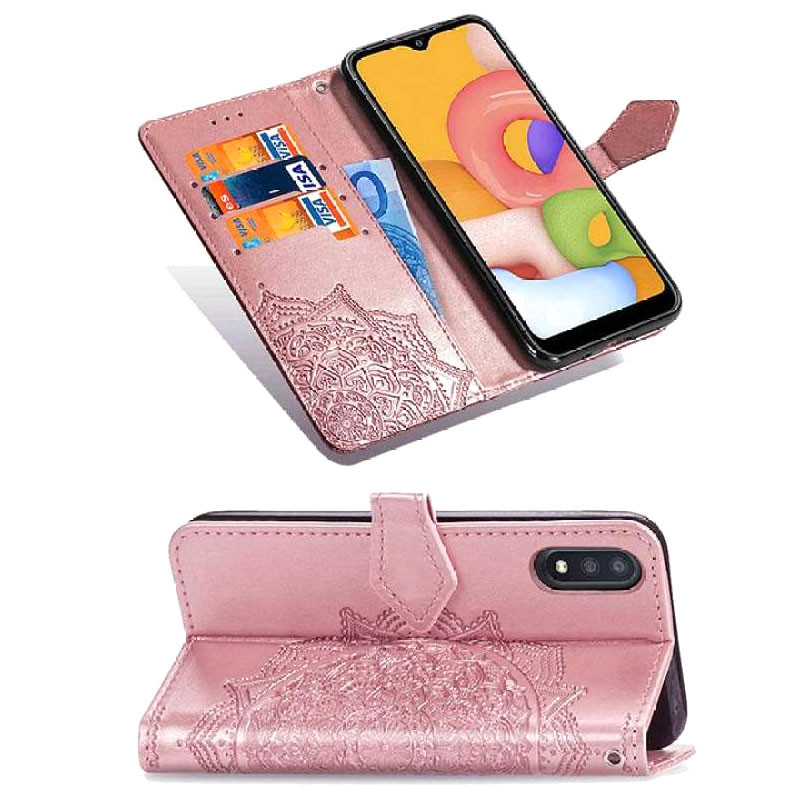 Фото Шкіряний чохол (книжка) Art Case з візитницею на Xiaomi Redmi 9A (Рожевий) на vchehle.ua