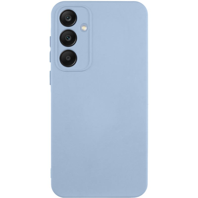 Чехол TPU GETMAN Liquid Silk Full Camera для Samsung Galaxy S24 FE (Голубой / Lilac Blue)