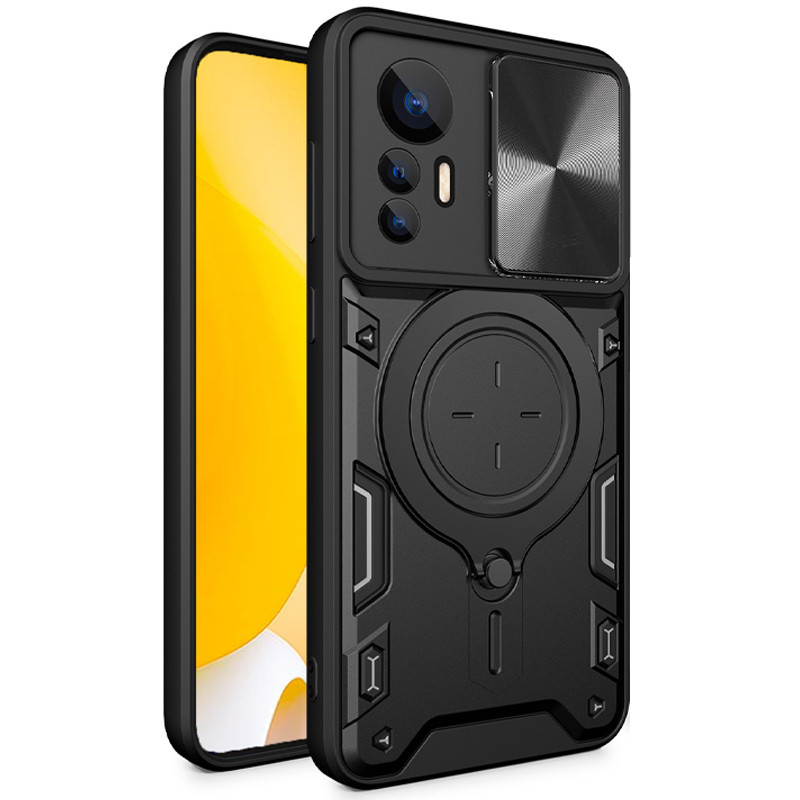 Фото Ударопрочный чехол Bracket case with Magnetic для Xiaomi Redmi Note 12S (Black) на vchehle.ua