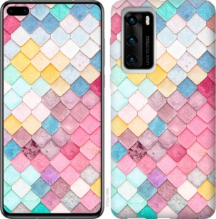 

Чехол Красочная черепица для Huawei P40 933241