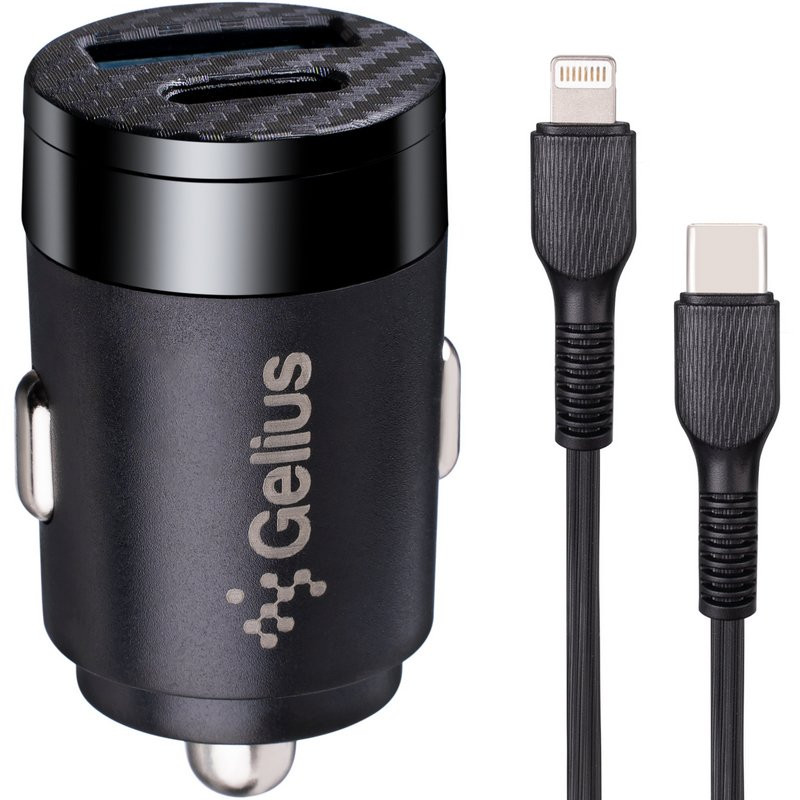 АЗП Gelius Inch Twix GP-CC010L USB+Type-C (QC/PD30W) + Type-C to Lightning