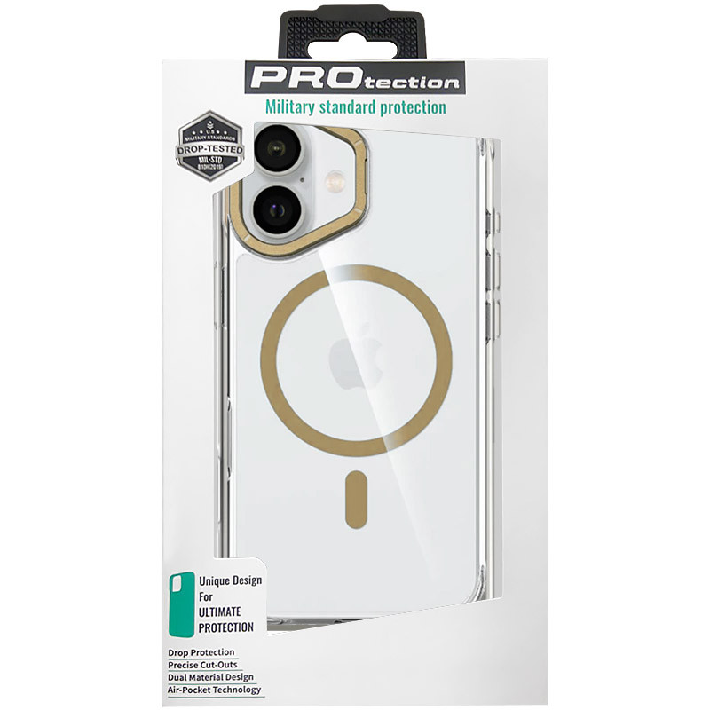 Фото Чохол TPU Space Case Apex with Magnetic Safe на Apple iPhone 16 (6.1") (Gold) в маназині vchehle.ua