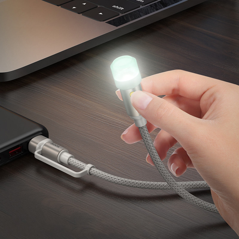 Кабель-светильник Hoco UA38C USB/Type-C to LED (0.3m) (Gold) в магазине vchehle.ua