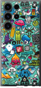 Чохол Стікер бомбинг 1 на Samsung Galaxy S23 Ultra