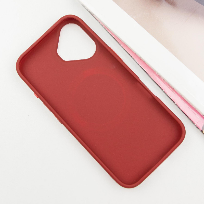 Фото TPU чехол Bonbon Metal Style with Magnetic safe для Apple iPhone 16 (6.1") (Красный / Red) на vchehle.ua