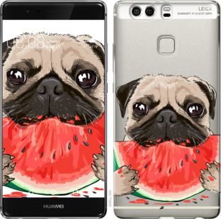 

Чохол Мопс і кавун на Huawei P9 Plus 843810