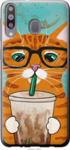 Чехол Зеленоглазый кот в очках для Samsung Galaxy M30
