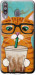 Чохол Зеленоокий кіт в окулярах на Samsung Galaxy M30