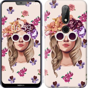 

Чохол Дівчина з квітами v2 на Nokia 6.1 Plus 690594
