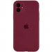 Чехол Silicone Case Full Camera Protective (AA) для Apple iPhone 12 (6.1") (Бордовый / Plum)