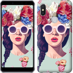 

Чехол Девушка с цветами для Lenovo S5 Pro 689915