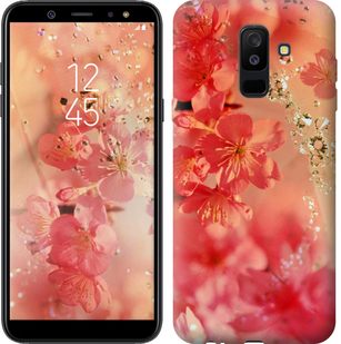 

Чехол Розовые цветы для Samsung Galaxy J8 2018 679409