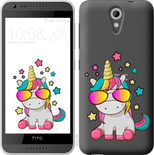 

Чехол Единорог в очках для HTC Desire 620 911656