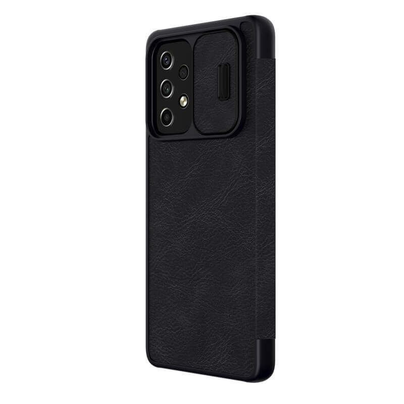 Фото Кожаный чехол (книжка) Nillkin Qin Pro Camshield для Samsung Galaxy A73 5G (Черный) в магазине vchehle.ua