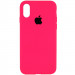 Чехол Silicone Case Full Protective (AA) для Apple iPhone XR (6.1") (Розовый / Barbie pink)