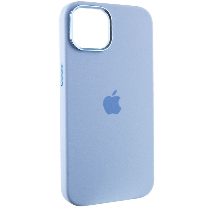 Чохол Silicone Case Metal Buttons (AA) на Apple iPhone 12 Pro Max (6.7") (Блакитний / Blue)