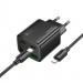 Фото СЗУ Hoco N55 Fundador PD20W four-port (2USB-A/2C) + кабель Type-C to Lightning (Black) на vchehle.ua