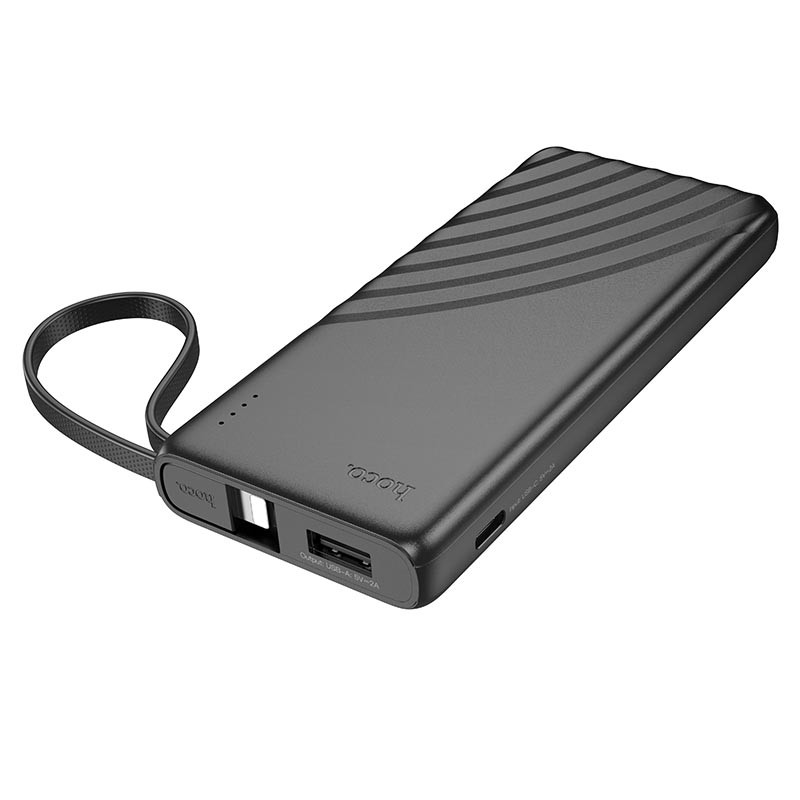 Уцінка Портативний ЗП Power Bank Hoco J129 Nature (with cable Lightning) 5000 mAh (М'ята упаковка / Black) в магазині vchehle.ua