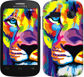 

Чохол Різнобарвний лев на Alcatel One Touch Pop C3 4033D 261779