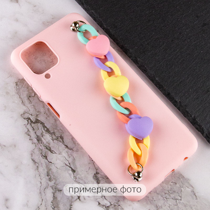 Фото Чохол Chained Heart з підвісним ланцюжком на Samsung Galaxy M53 5G (Pink Sand) в маназині vchehle.ua