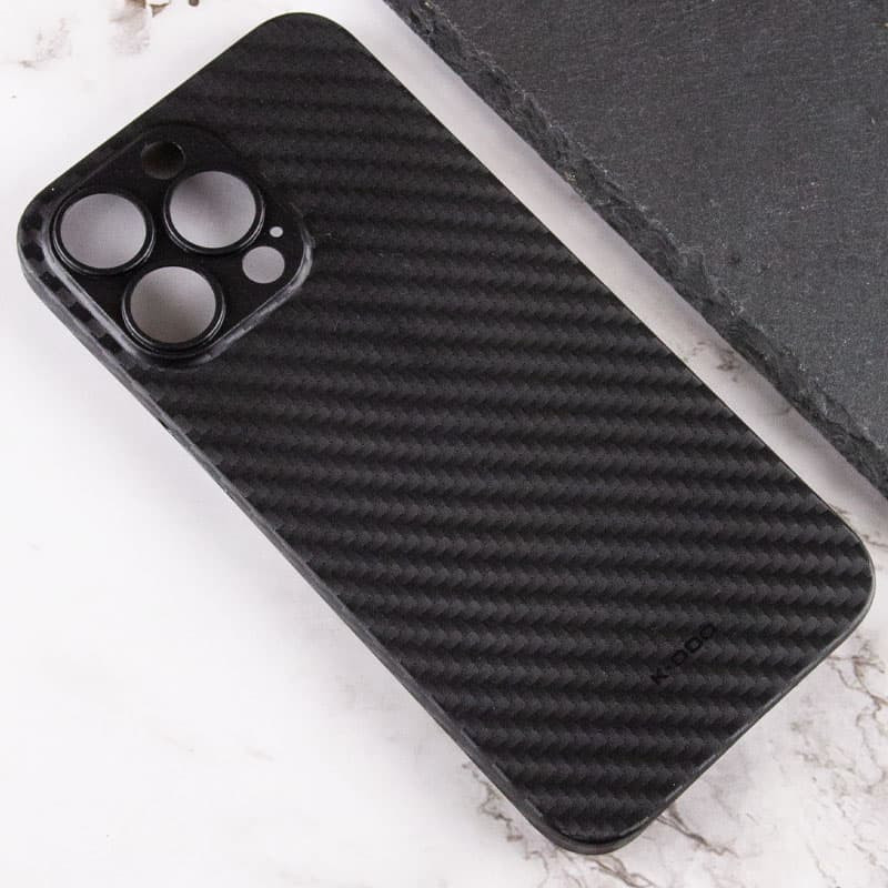Фото Уценка Чехол K-DOO Air carbon Series для Apple iPhone 13 Pro (6.1") (Дефект упаковки / Black) на vchehle.ua