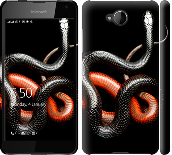 

Чохол Червоно-чорна змія на чорному тлі на Nokia Lumia 650 482324