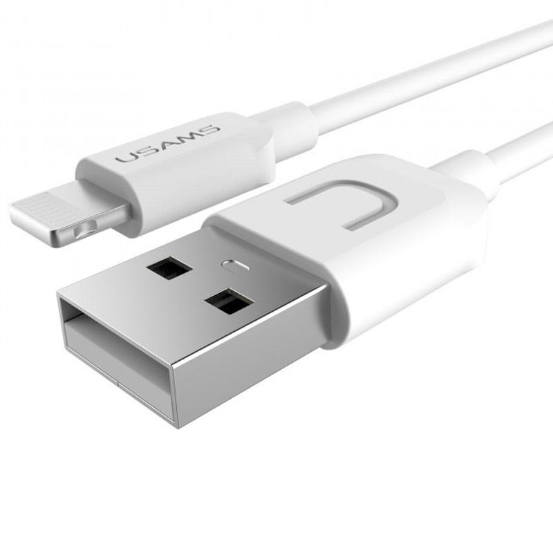 Фото Дата кабель USAMS US-SJ097 USB to Lightning (1m) (White) на vchehle.ua