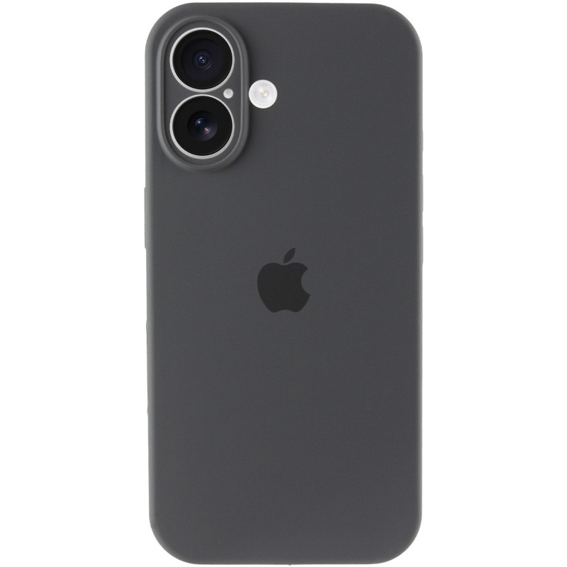 Фото Чохол Silicone Case Full Camera Protective (AA) на Apple iPhone 16 (6.1") (Сірий / Dark Gray) на vchehle.ua