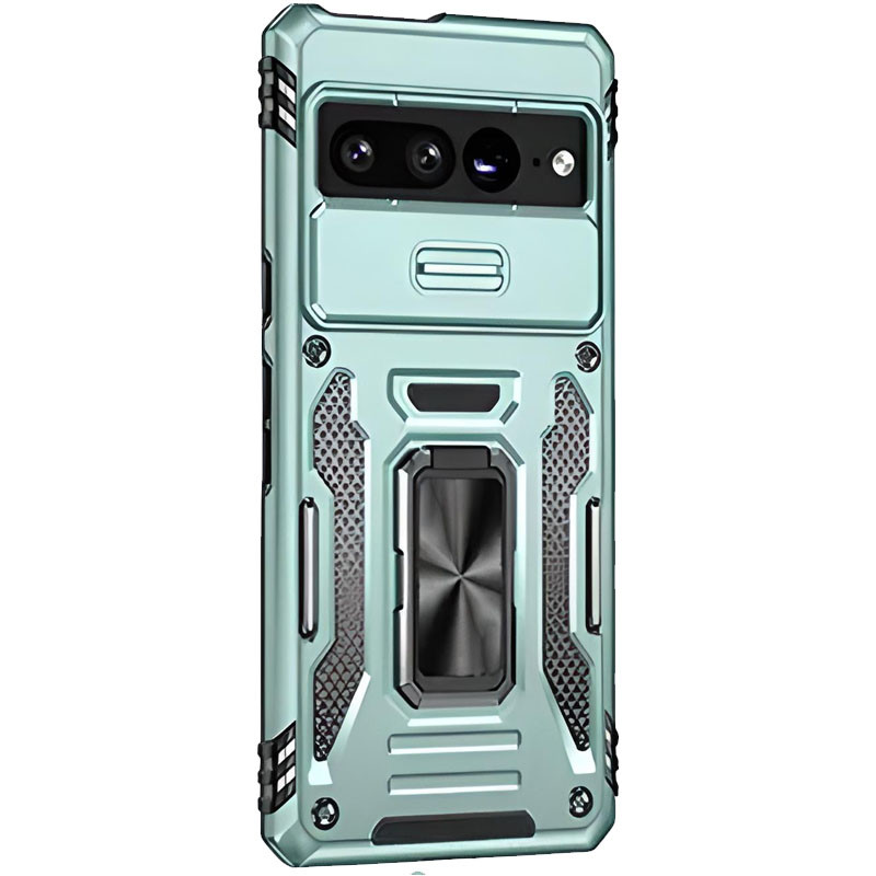 Фото Ударопрочный чехол Camshield Army Ring для Google Pixel 7 Pro (Зеленый / Light Green) на vchehle.ua