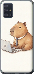Чехол Funny Capybara CEO Working для Samsung Galaxy A51 2020 A515F
